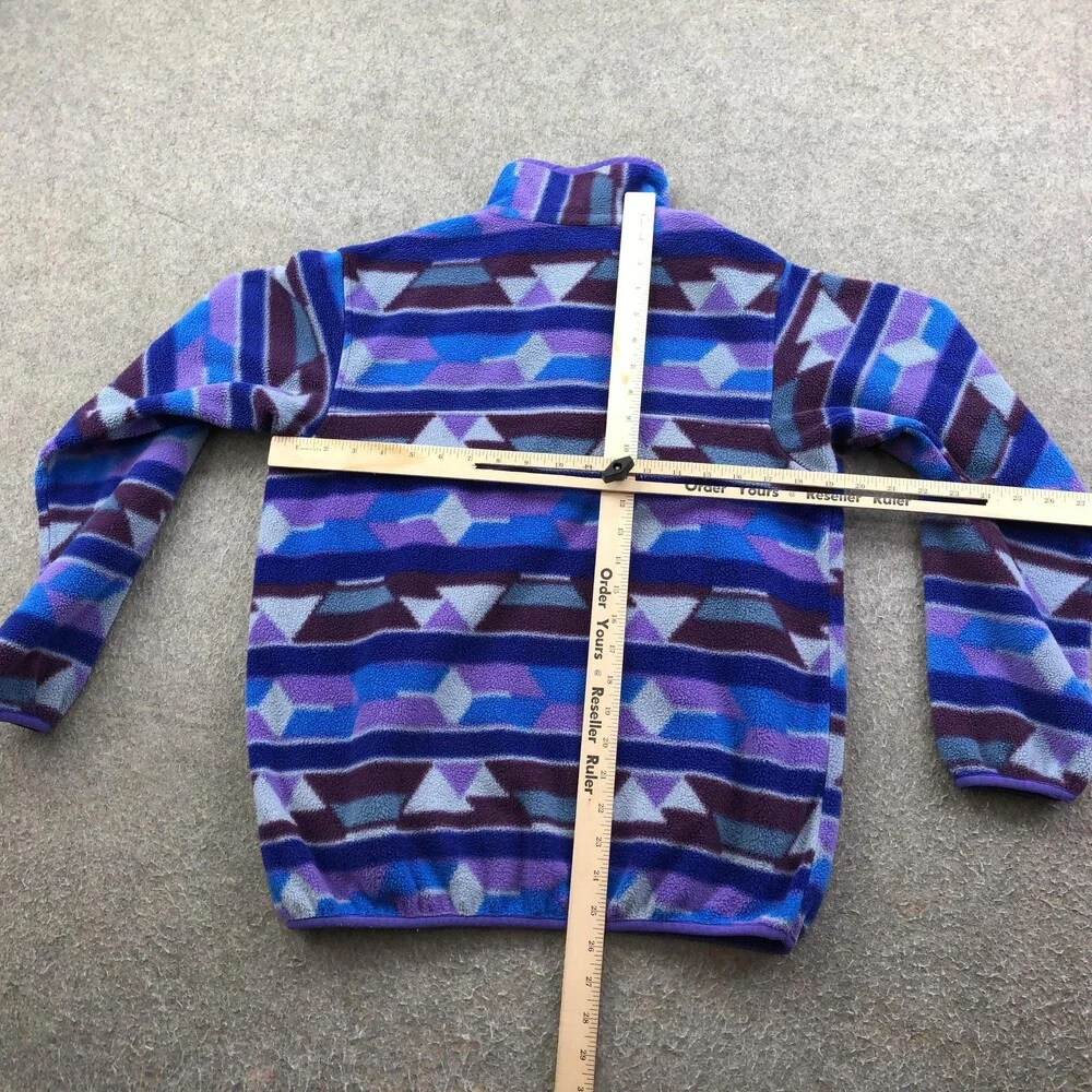 Patagonia Jacket Womens Small Multicolor Synchilla Fleece Snap Pullover Aztec - Picture 8 of 10